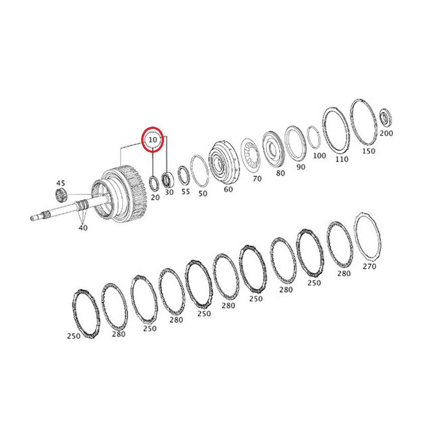 Mercedes Automatic Transmission Input Shaft 2222700325